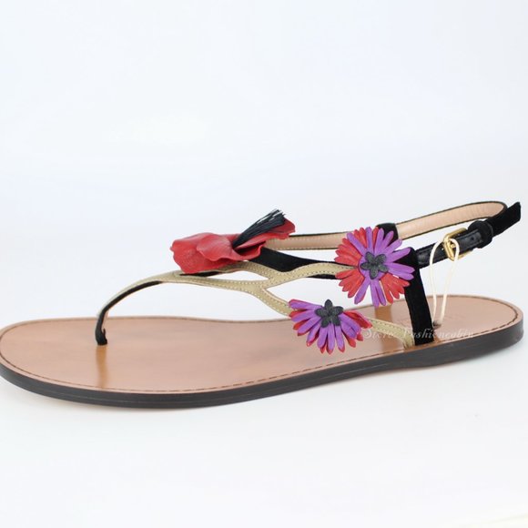 NEW VALENTINO GARAVANI Floral Sandals - Picture 4 of 16